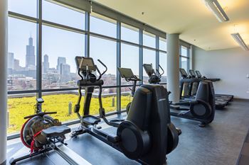 Gym with cardio machines